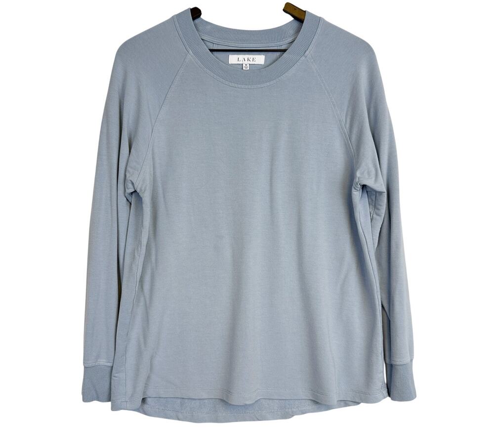 LAKE Relax Fit Raglan Sweatshirt Dusty Blue - M